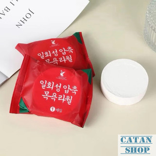 Gói Khăn Tắm 70x140cm Viên Nén Đỏ Chất Cotton Mềm Mại Dùng 1 Lần,Viên Khăn Giấy Nén Du Lịch 70x140cm