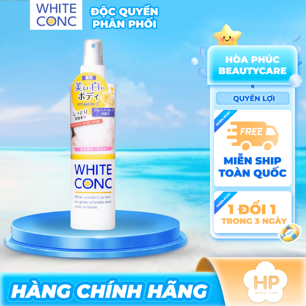 Xịt Dưỡng Trắng Sáng Da Toàn Thân White Conc Body Lotion C II (Chai Xịt 245ml)
