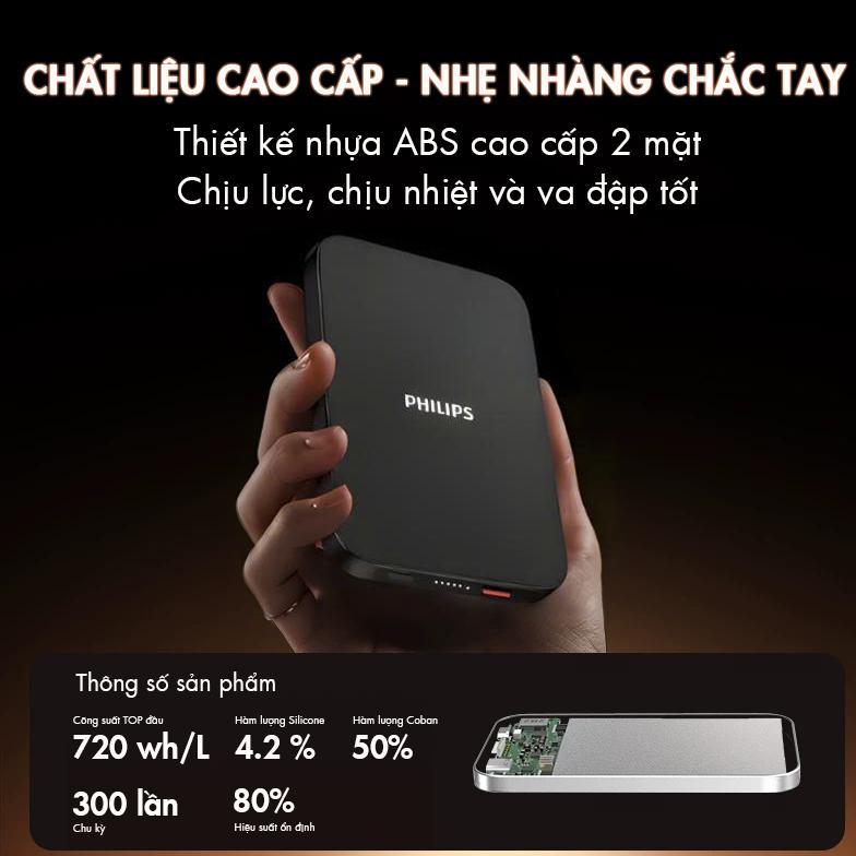 [Chứng Nhận CCC] Pin Sạc Dự Phòng Từ Tính Philips DLP6759 10.000mAh 22.5W, có 3C, mang lên máy bay