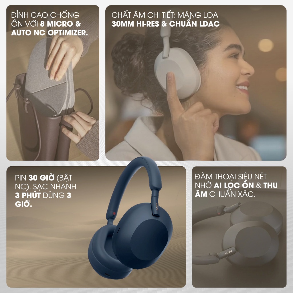 Tai nghe Hi-Res Sony WH-1000XM5 | BigBuy360 - bigbuy360.vn