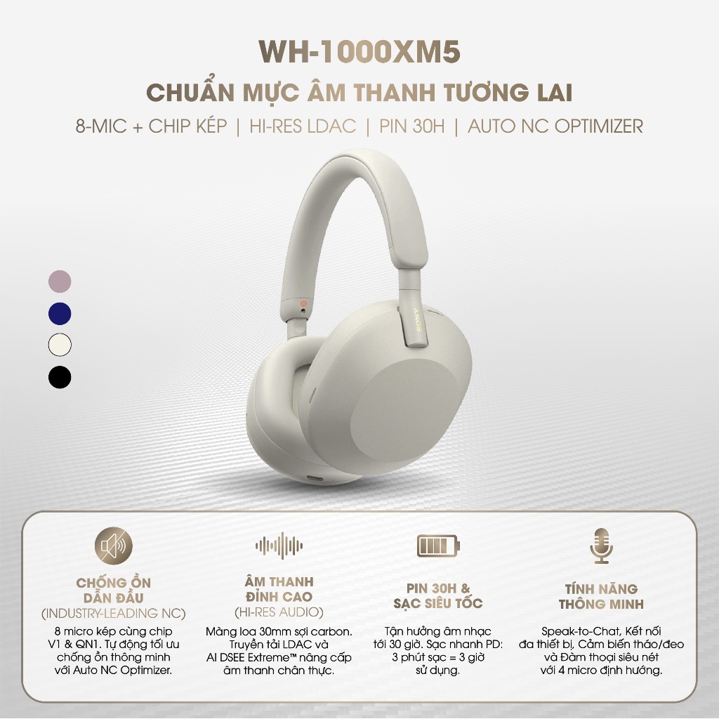 Tai nghe Hi-Res Sony WH-1000XM5 | BigBuy360 - bigbuy360.vn