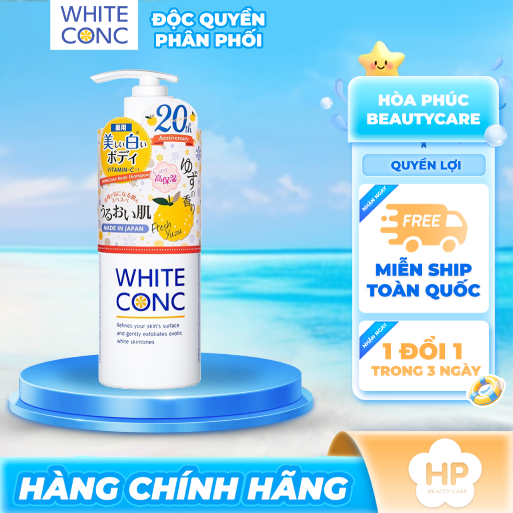 Sữa Tắm Dưỡng Trắng Da Toàn Thân White Conc C2 Yuzu Scent (Chai 600ml)