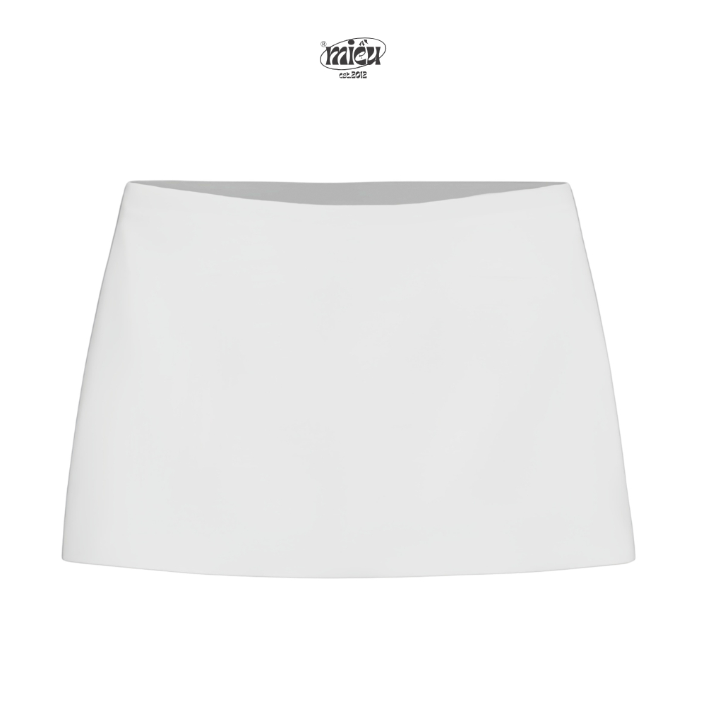 Chân váy ngắn trơn basic Niki Miều Est.2013 dễ phối đồ có lót trong chất vải dầy dặn chất vải Linen