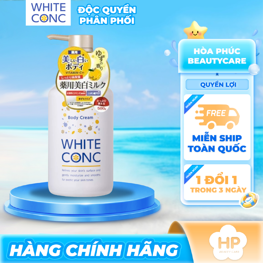 Sữa Dưỡng Thể Trắng Sáng Da Yuzu White Conc Body Milk Yuzu (Chai 500g)
