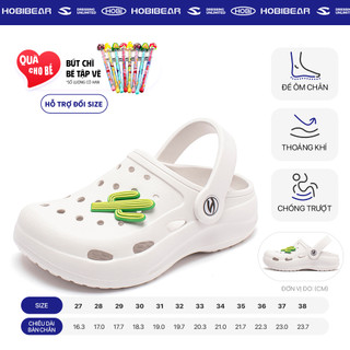Dép crocs thời trang HOBIBEAR AU7309 hoạt hình, dép crop đế EVA chống trượt