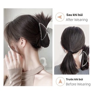 Tóc Giả Búi Kẹp Tỉa Hình Lông Vũ Phong Cách Hàn Quốc HaminStore