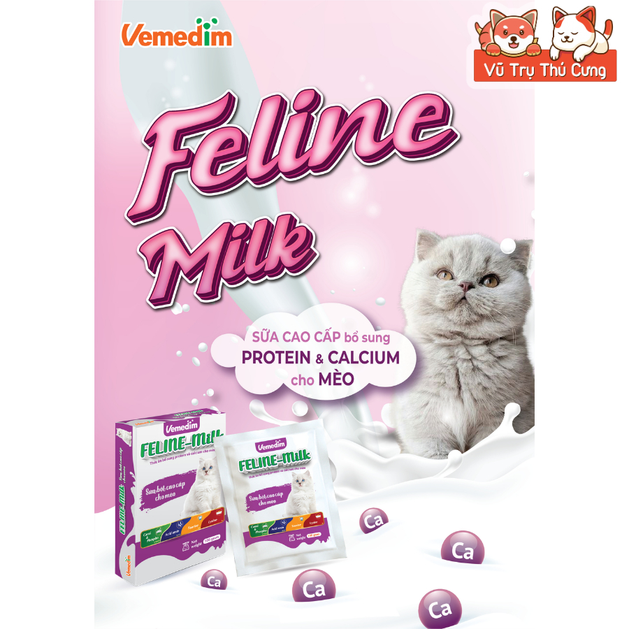 Sữa Cho Mèo Feline Milk Gói 100g Cung Cấp Dinh Dưỡng Cho Mèo