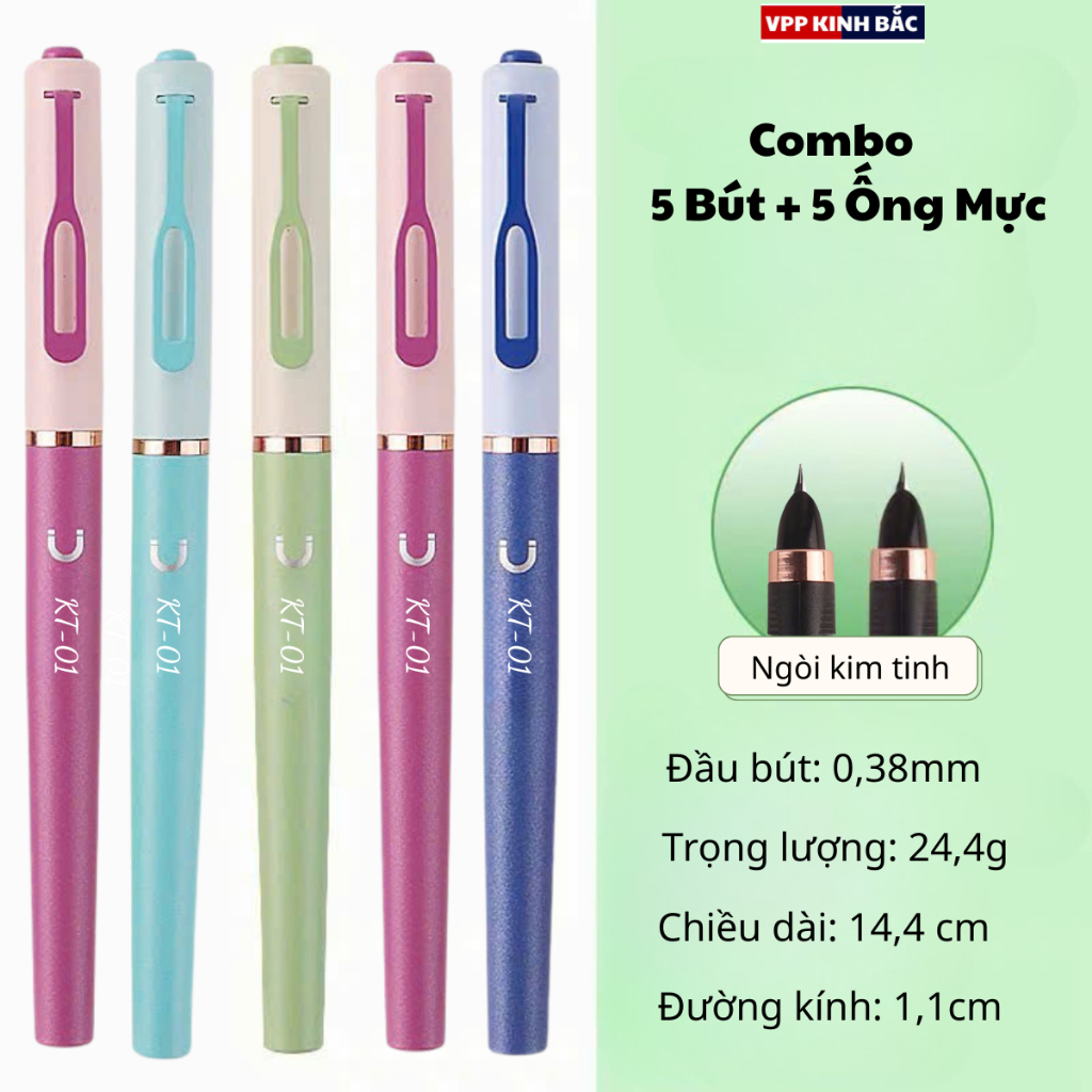 ( Mẫu Mới 2026) Bút Máy Ngòi 0.28mm Êm Trơn Viết Đẹp Thế Hệ Mới KT-01 Dùng Cho Học Sinh Tiểu Học Từ Lớp 1-5.