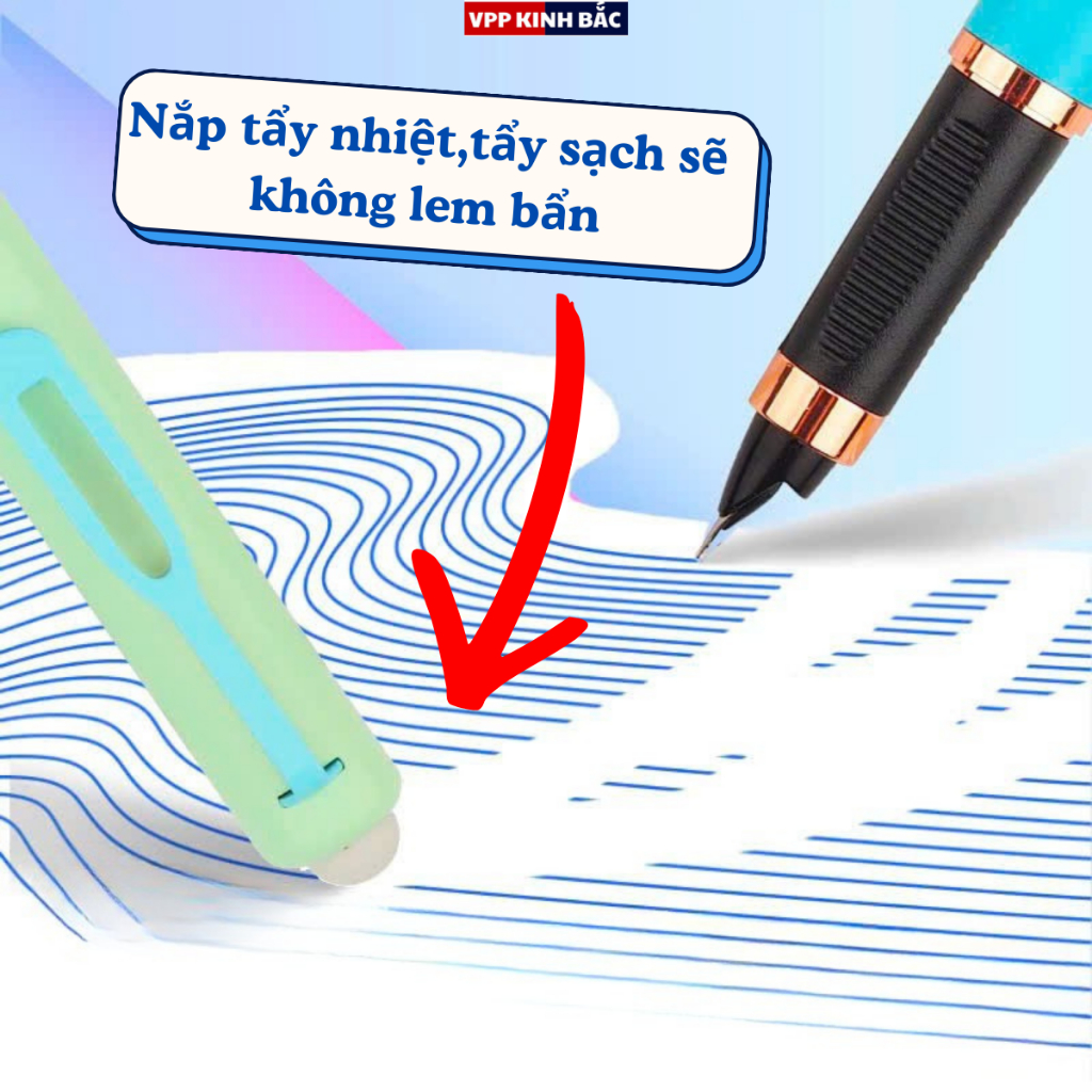 ( HOT 2026 ) Bút máy KT-01 Ngòi 0.28mm Có Hạt Gạo ,Êm Trơn Luyện Chữ Đẹp Dùng Cho Học Sinh Tiểu Học Từ 1-5.