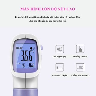 Nhiệt Kế Điện Tử Hồng Ngoại Đo Trán Cho Bé, Cảm Biến Thông Minh Đo Siêu Tốc 1s - Hàng Cao Cấp