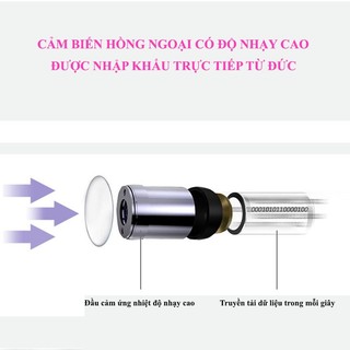 Nhiệt Kế Điện Tử Hồng Ngoại Đo Trán Cho Bé, Cảm Biến Thông Minh Đo Siêu Tốc 1s - Hàng Cao Cấp