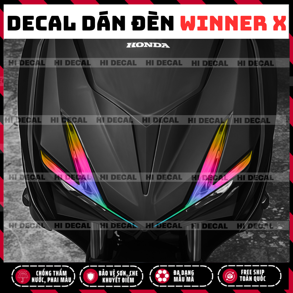 Tem Dán Đèn Demi Winner X | Decal Đổi Màu Đèn Winner X Chống Nước, Form Chuẩn, Dễ Dán