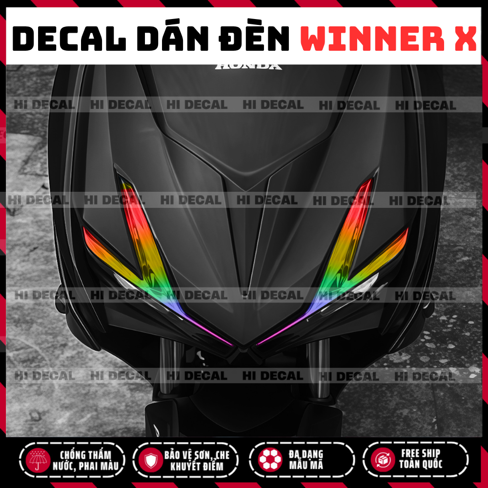 Tem Dán Đèn Demi Winner X | Decal Đổi Màu Đèn Winner X Chống Nước, Form Chuẩn, Dễ Dán