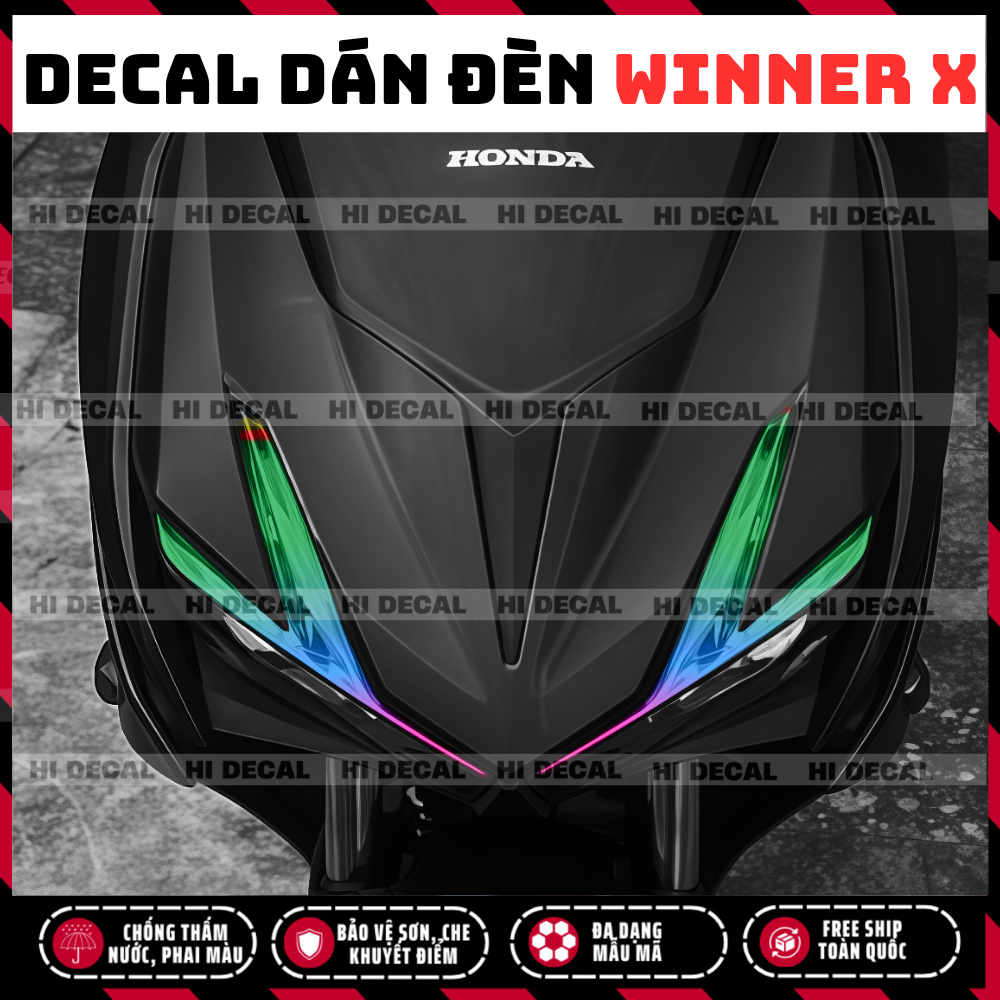 Tem Dán Đèn Demi Winner X | Decal Đổi Màu Đèn Winner X Chống Nước, Form Chuẩn, Dễ Dán