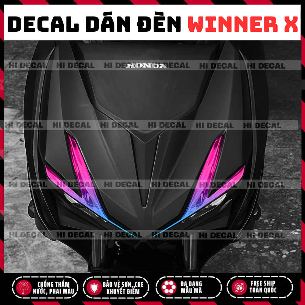 Tem Dán Đèn Demi Winner X | Decal Đổi Màu Đèn Winner X Chống Nước, Form Chuẩn, Dễ Dán