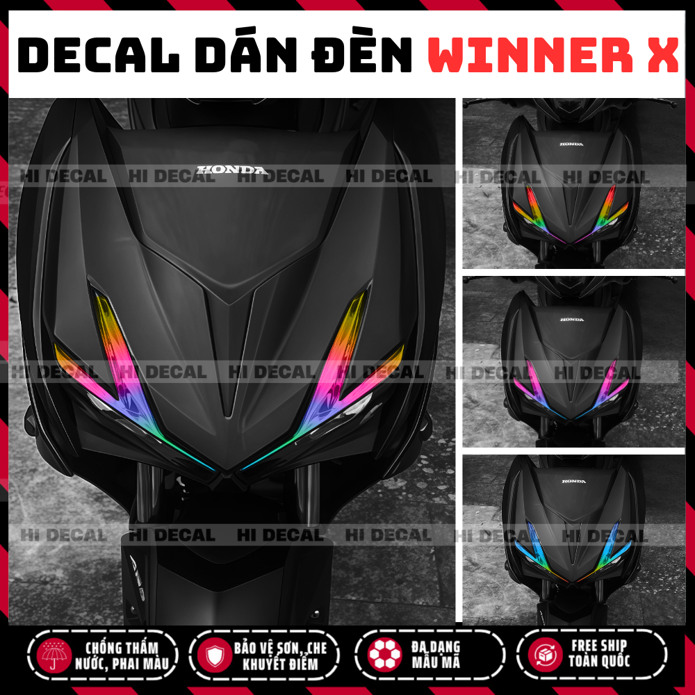 Tem Dán Đèn Demi Winner X | Decal Đổi Màu Đèn Winner X Chống Nước, Form Chuẩn, Dễ Dán