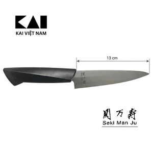 Dao bếp Nhật Bản KAI Seki Man Ju Small Santoku - Dao thái thịt, rau củ đa năng siêu bén bằng thép không gỉ