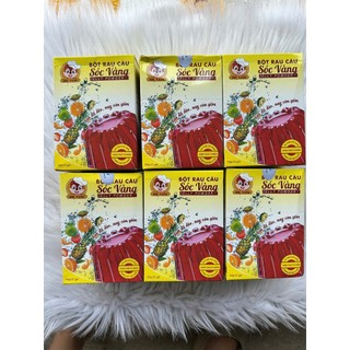 Bột Rau Câu Sóc Vàng 12g (Hộp 10 Gói) – Dẻo Giòn Trong Veo, Dễ Làm Thạch, Chè, Trà Sữa Mát Lạnh