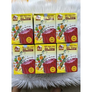Bột Rau Câu Sóc Vàng 12g (Hộp 10 Gói) – Dẻo Giòn Trong Veo, Dễ Làm Thạch, Chè, Trà Sữa Mát Lạnh