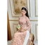 Set Áo Dài Gấm Hoa Màu Pastel Nữ Tính Diện Tết Và Lễ Chùa Thiết Kế Dáng Ôm Tôn Dáng T1615G