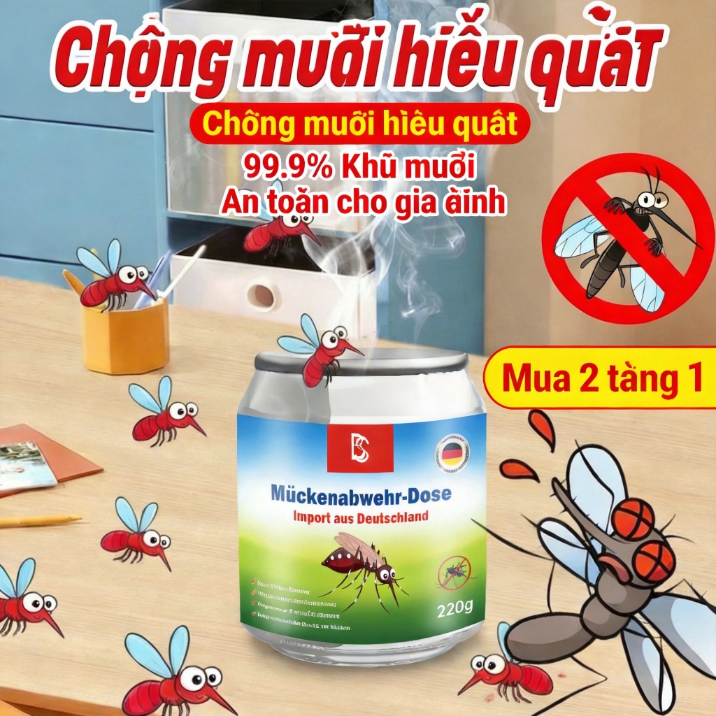 🦟 Gel Đuổi Muỗi 120g – Mở Nắp Là Muỗi Biến Mất! Dịu Nhẹ, An Toàn Cho Người & Thú Cưng
