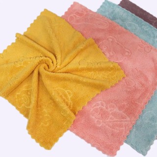 Khăn Lau Vải Cao Cấp Siêu Thấm Mềm Mịn Họa Tiết Gấu, Khăn Lau Tay, Lau Bếp, Gia đình Nhiều Màu