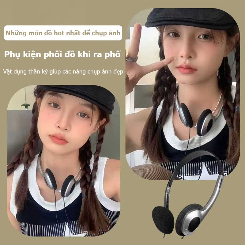 Tai nghe cho dây Cổ Điển Retro 80S CD MD WALKMAN MP3 Cổng 3.5 mm
