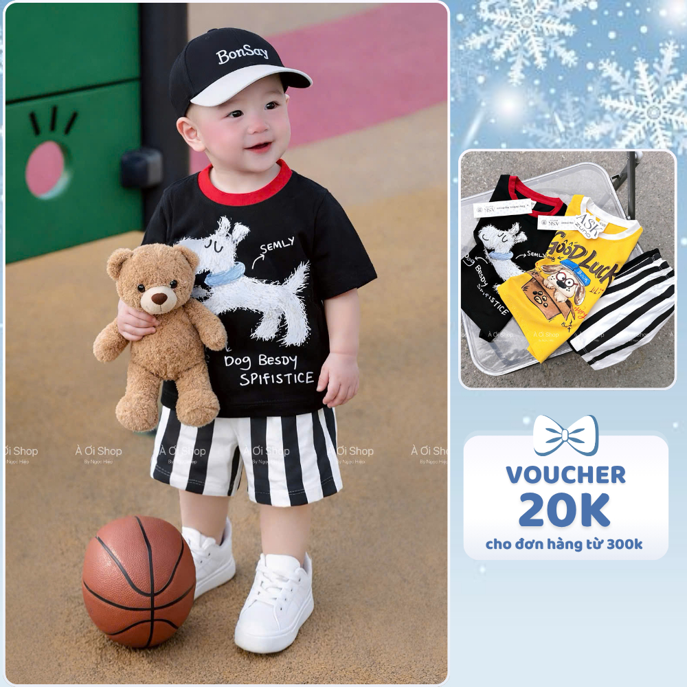 [À ƠI SHOP] D17- set 2 bộ cộc chó good luck - a100.349