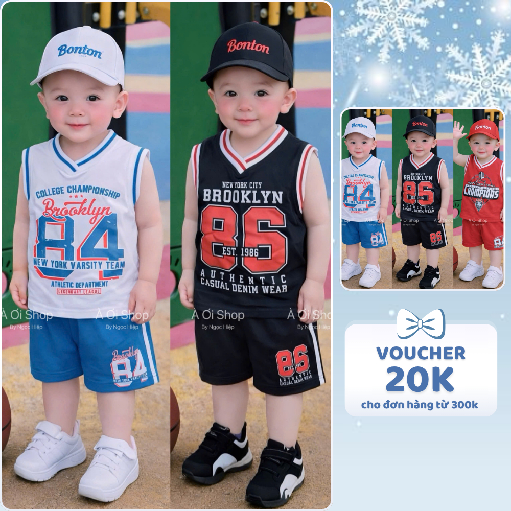 [À ƠI SHOP] N79- set 3 bộ ba lỗ thể thao số và chữ - a100.350