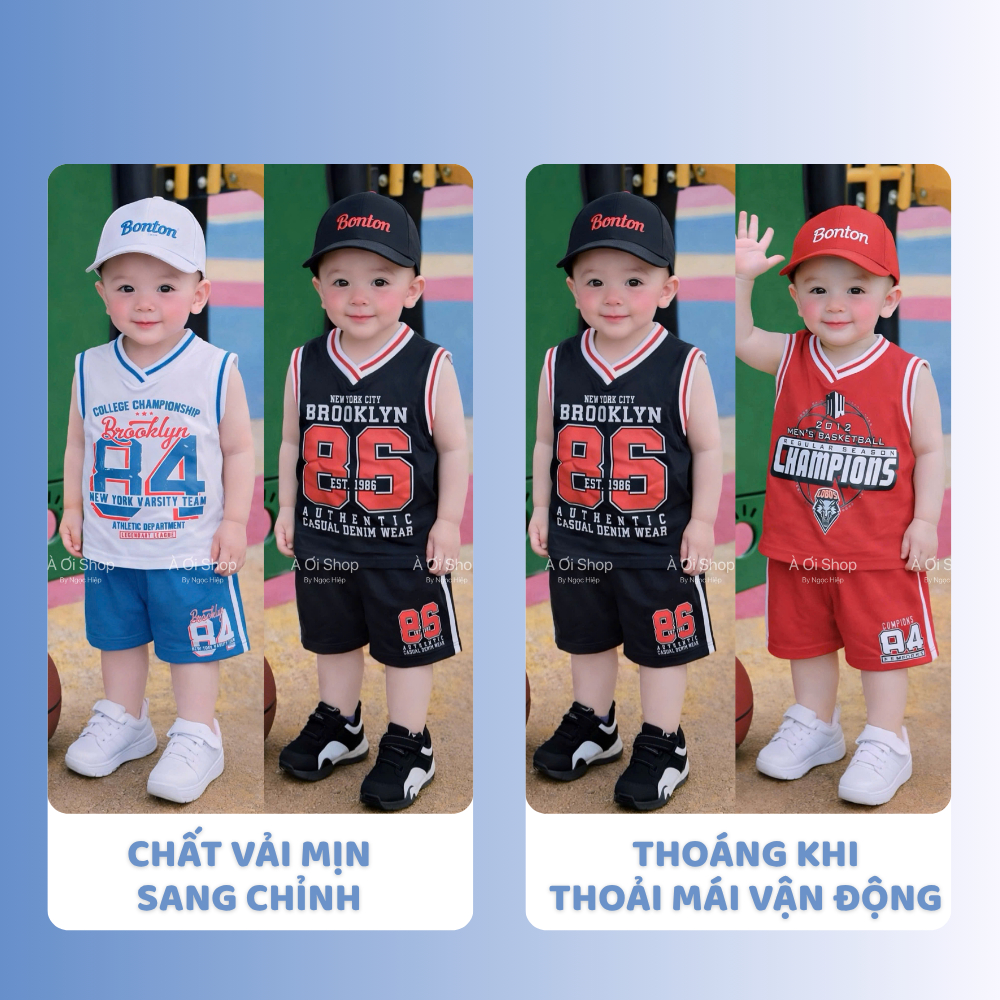 [À ƠI SHOP] N79- set 3 bộ ba lỗ thể thao số và chữ - a100.350