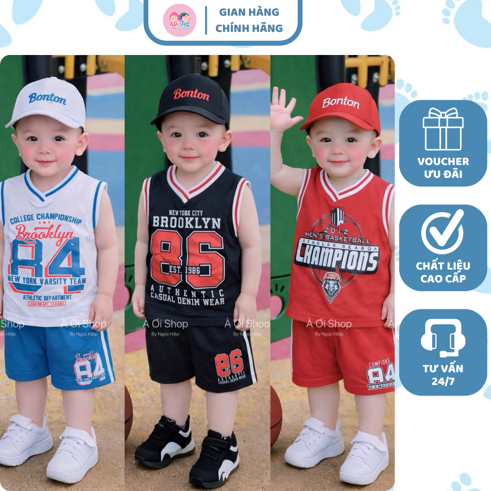 [À ƠI SHOP] N79- set 3 bộ ba lỗ thể thao số và chữ - a100.350
