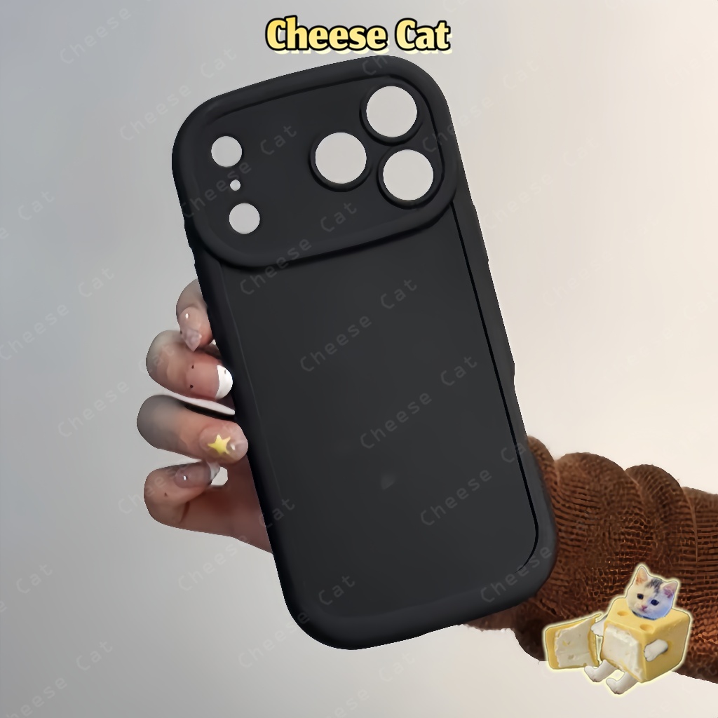 Màu Trơn Đơn Giản Silicon Bảo Vệ Ống Kính Trắng Ốp Lưng Điện Thoại iPhone 11 12 13 14 15 16 17 Pro Max Xs XR 7Plus