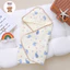 Chăn choàng ủ cho bé Ủ choàng Xô muslin hạt đậu cho bé sơ sinh Chăn ủ có mũ cho bé sơ sinh