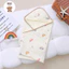 Chăn choàng ủ cho bé Ủ choàng Xô muslin hạt đậu cho bé sơ sinh Chăn ủ có mũ cho bé sơ sinh