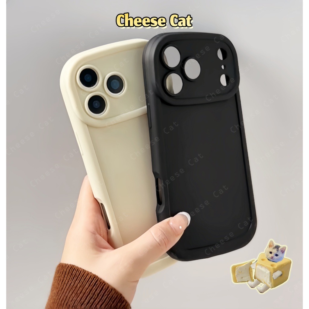 Màu Trơn Đơn Giản Silicon Bảo Vệ Ống Kính Trắng Ốp Lưng Điện Thoại iPhone 11 12 13 14 15 16 17 Pro Max Xs XR 7Plus