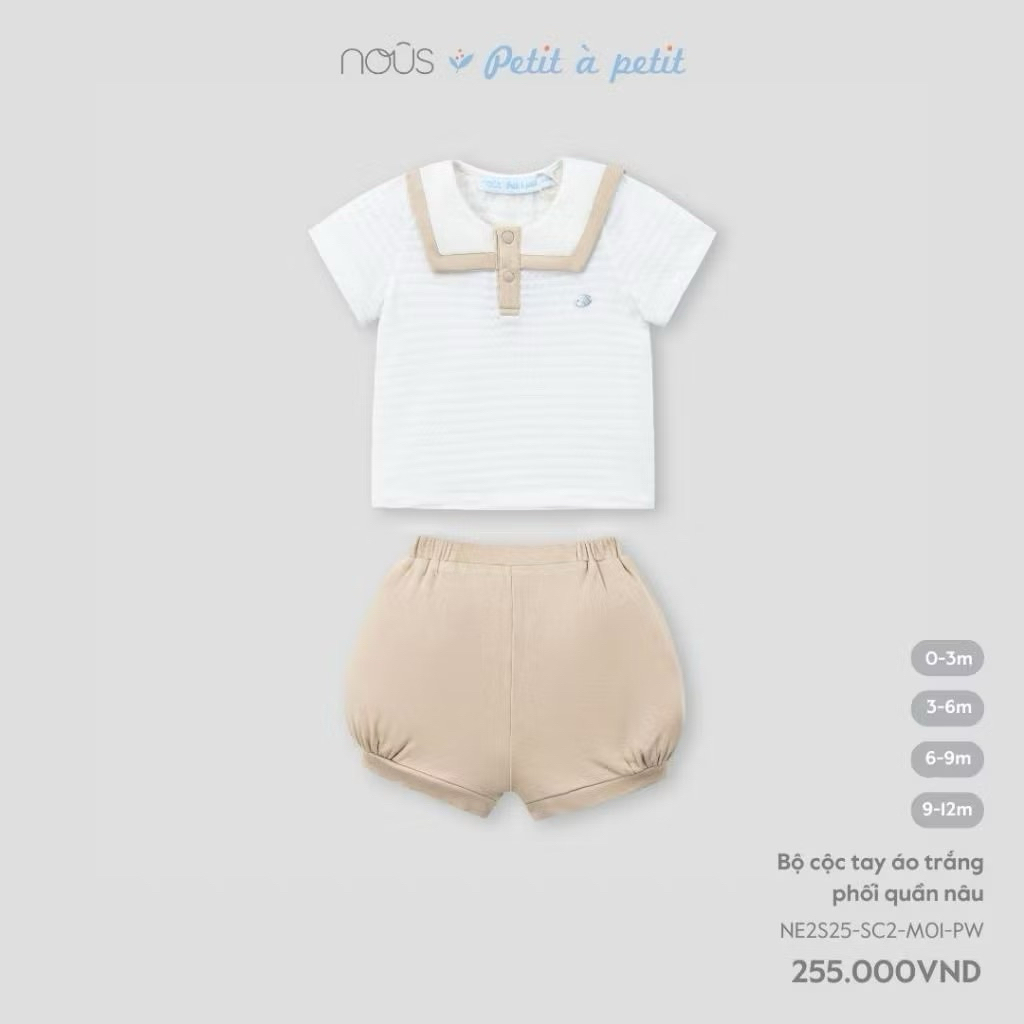 BỘ BODY liền cho bé  chất vải pettit cho bé trai, bé gái Nous