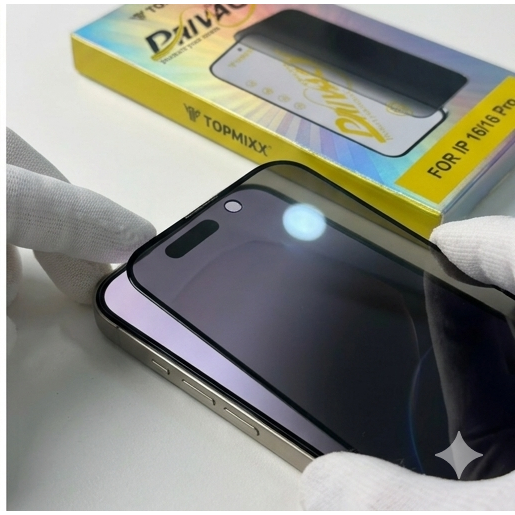 Kính Cường Lực IPhone Chống Nhìn Trộm TOPMIXX Privacy OG - Chống Tĩnh Điện, Chống Vân Tay Cao Cấp