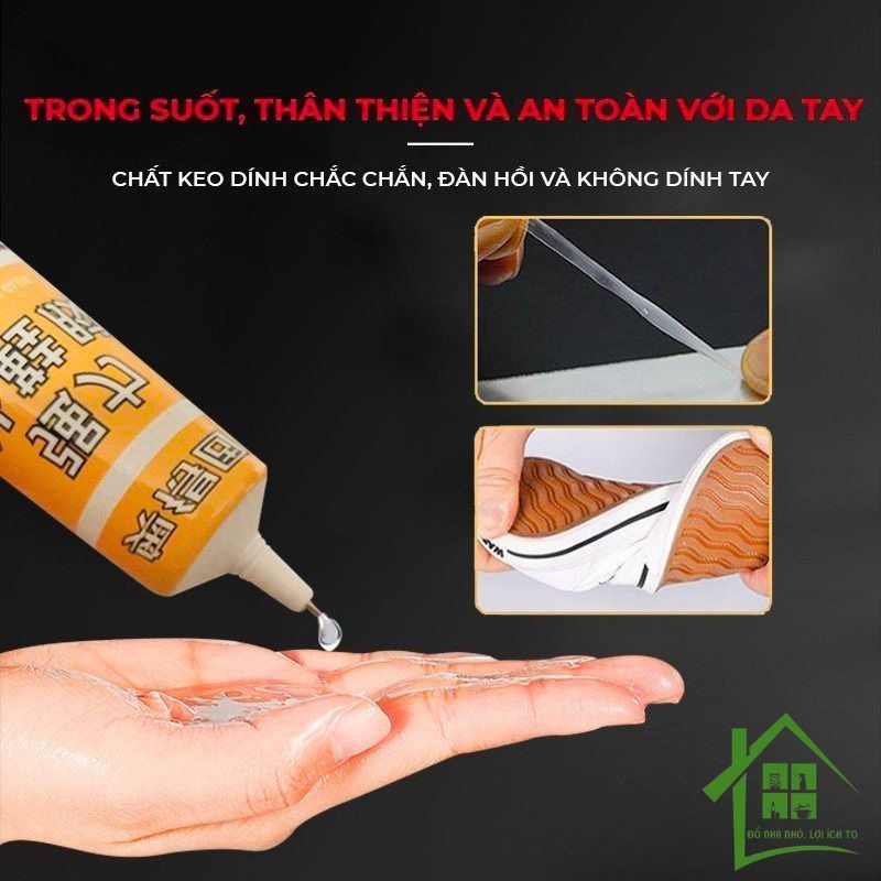 Keo dán giày dép đa năng chuyên dụng dính siêu chắc Shoes 2h tube 60ml, dán đế giày, túi xách.