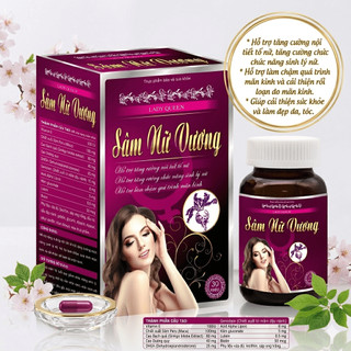 Viên Uống Sâm Nữ Vương Hộp 30 Viên – Hỗ Trợ Cân Bằng Nội Tiết, Giúp Da Tóc Khỏe, Giảm Khó Chịu