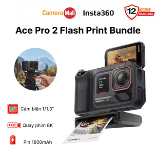 Camera hành trình Insta360 Ace Pro 2 Flash Print Bundle chụp in nhanh bảo hành chính hãng 12 tháng