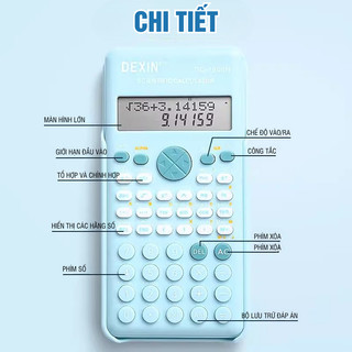 Máy Tính Cầm Tay Dexin 240 - Máy Tính Học Sinh Bỏ Túi Nhiều Chức Năng, Tính Toán Nhanh Và Chính Xác