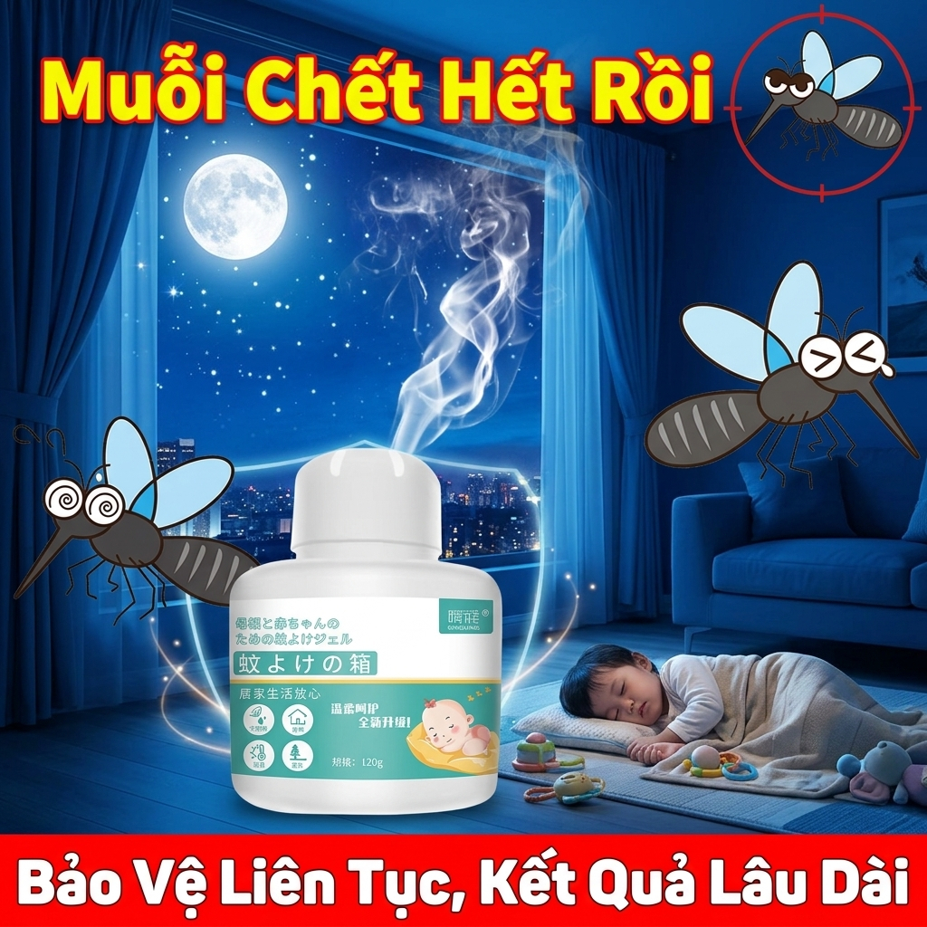 🦟 Mua 1 Tặng 1! Gel Đuổi Muỗi Siêu Mạnh, Dịu Nhẹ, An Toàn 100%, Dùng Được Cho Trẻ Em & Thú Cưng