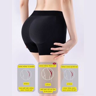 Quần Nâng Mông Tàng Hình Santony 2123 (Đệm 1.6cm) - Latex Tơ Tằm, Nâng Mông Quả Đào 4 Trong 1