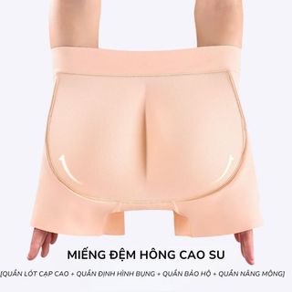 Quần Nâng Mông Tàng Hình Santony 2123 (Đệm 1.6cm) - Latex Tơ Tằm, Nâng Mông Quả Đào 4 Trong 1