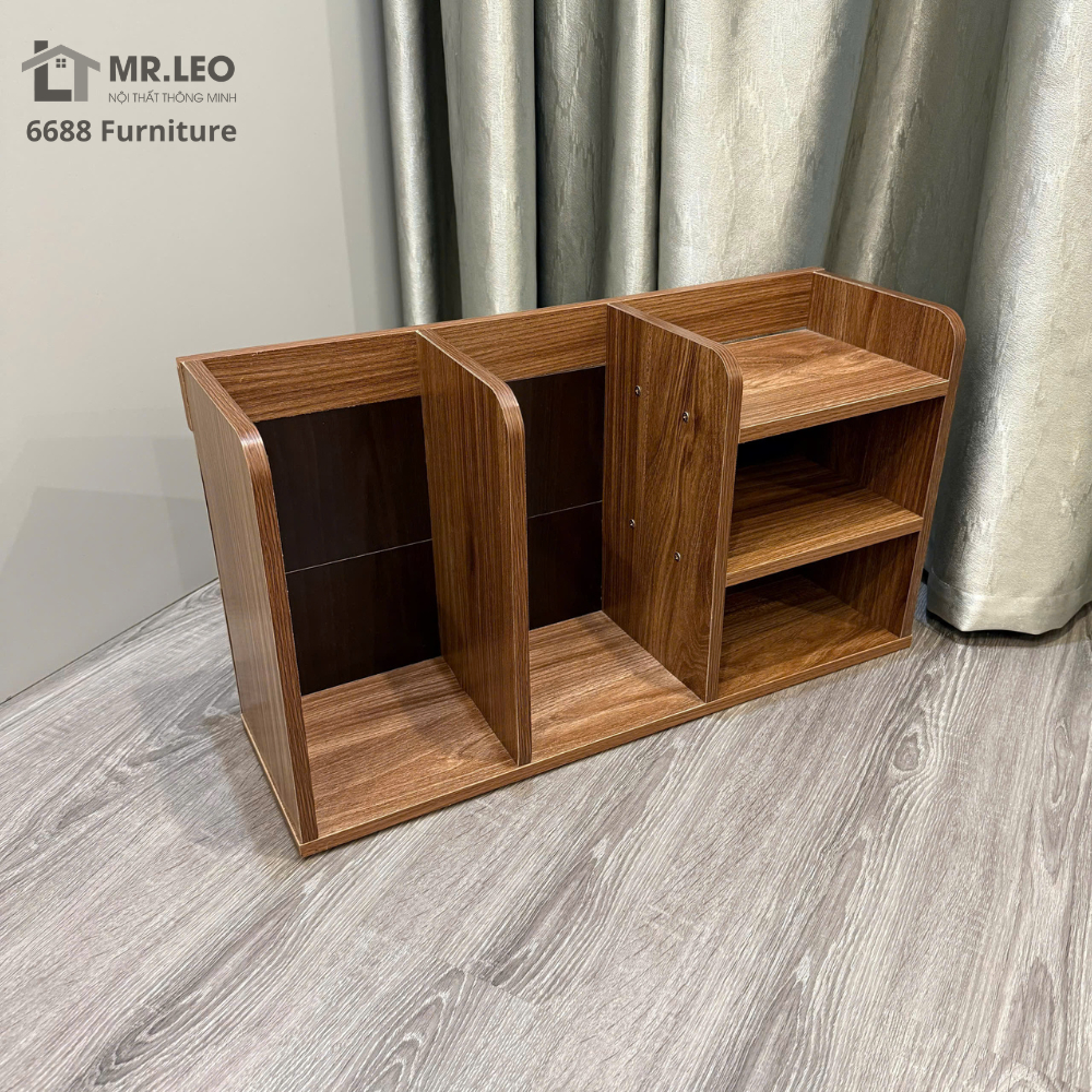 Kệ Tài Liệu 3 Ngăn Gỗ MDF – Kệ Sách Mini Để Bàn Đa Năng Văn Phòng, Học Tập 56x30x17cm