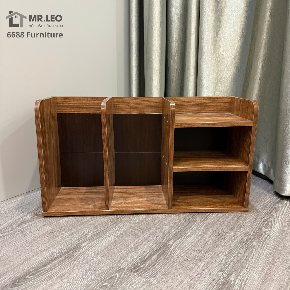 Kệ Tài Liệu 3 Ngăn Gỗ MDF – Kệ Sách Mini Để Bàn Đa Năng Văn Phòng, Học Tập 56x30x17cm