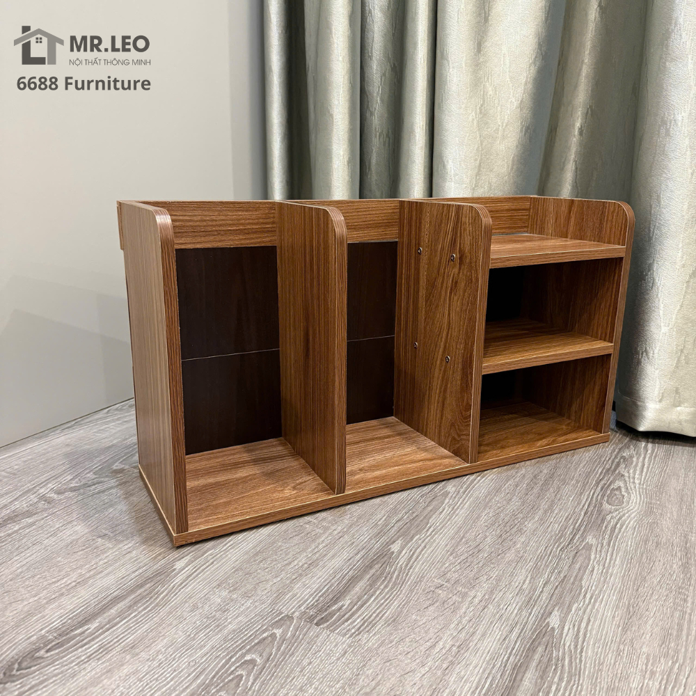 Kệ Tài Liệu 3 Ngăn Gỗ MDF – Kệ Sách Mini Để Bàn Đa Năng Văn Phòng, Học Tập 56x30x17cm