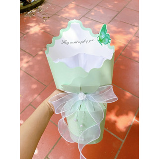 Cốt giấy TAM GIÁC VIỀN BƯỚM bó hoa, bó 10-15 bông, cốt định hình cho bó hoa cực tiện lợi...