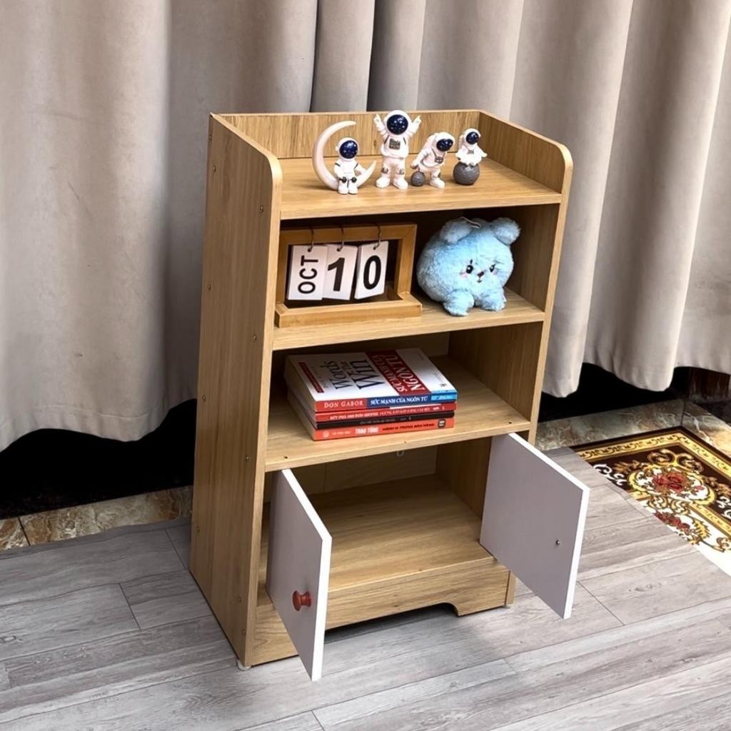 Tủ Tab Vát Cong Size Lớn Có Khóa – Kệ Đầu Giường Gỗ MDF Đa Năng Decor Phòng Ngủ 43x52x30cm