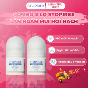 COMBO 2 Lọ Lăn Khử Mùi STOPIREX 30ml Giúp Kháng Khuẩn, Ngăn Tiết Mồ Hôi, Khử Mùi Cơ Thể Cho Nam,Nữ